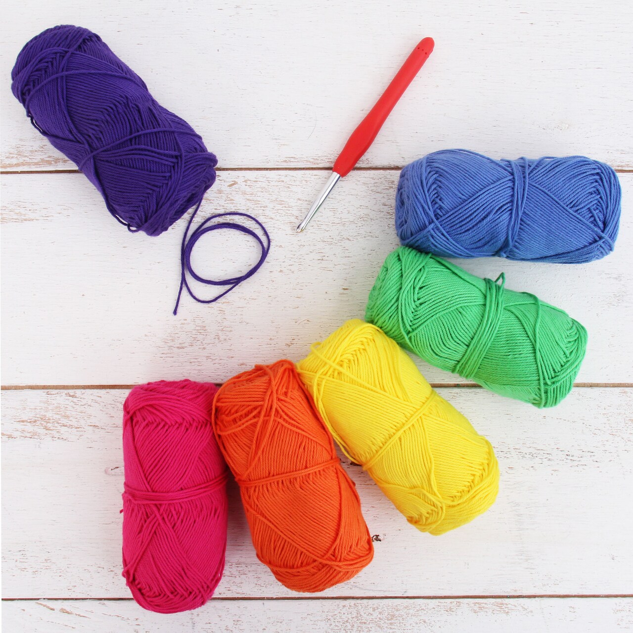 Threadart Crochet 100% Pure Cotton Size 2 Yarn Sets | Each Skein is 50 grams | Worsted Medium #2 Yarn | 165 yds per Skein |18 Different Sets Available